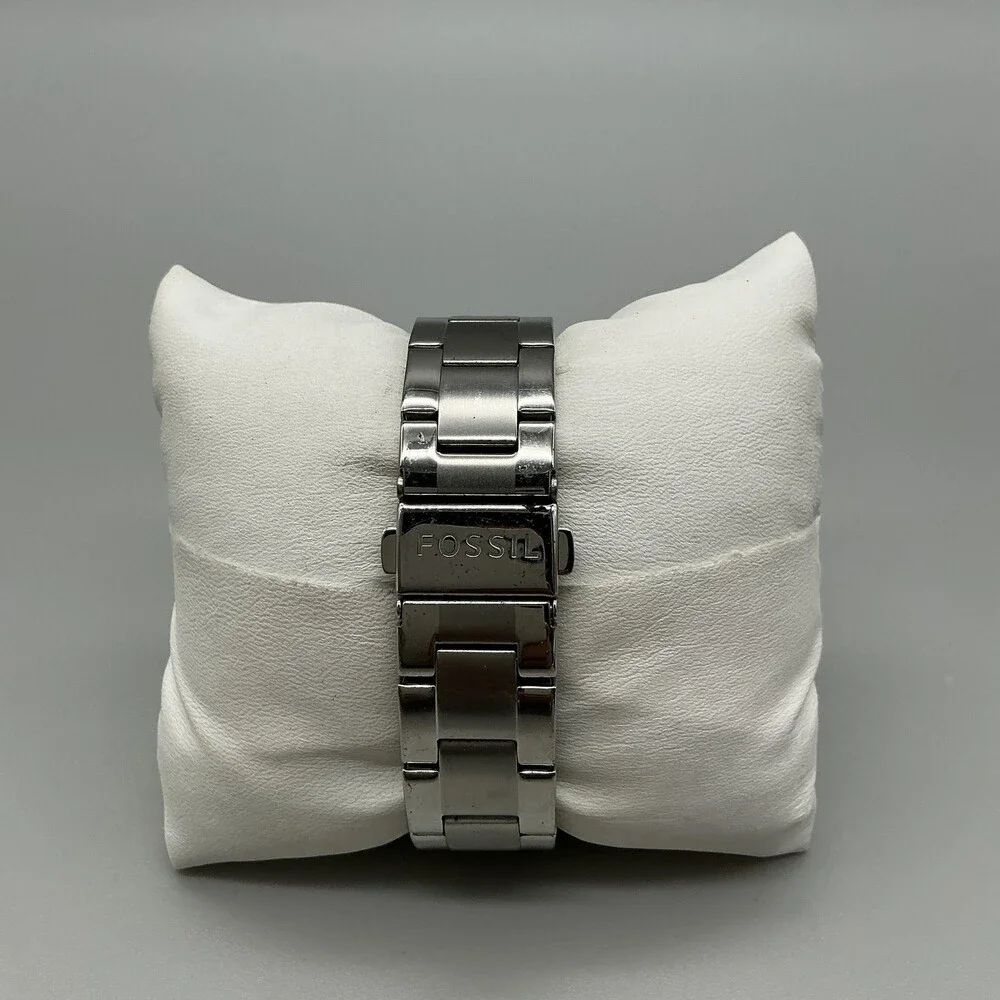 Fossil PR5414 Womens Watch 38mm MOP Dial Silver Tone Crystals New Battery 7.25